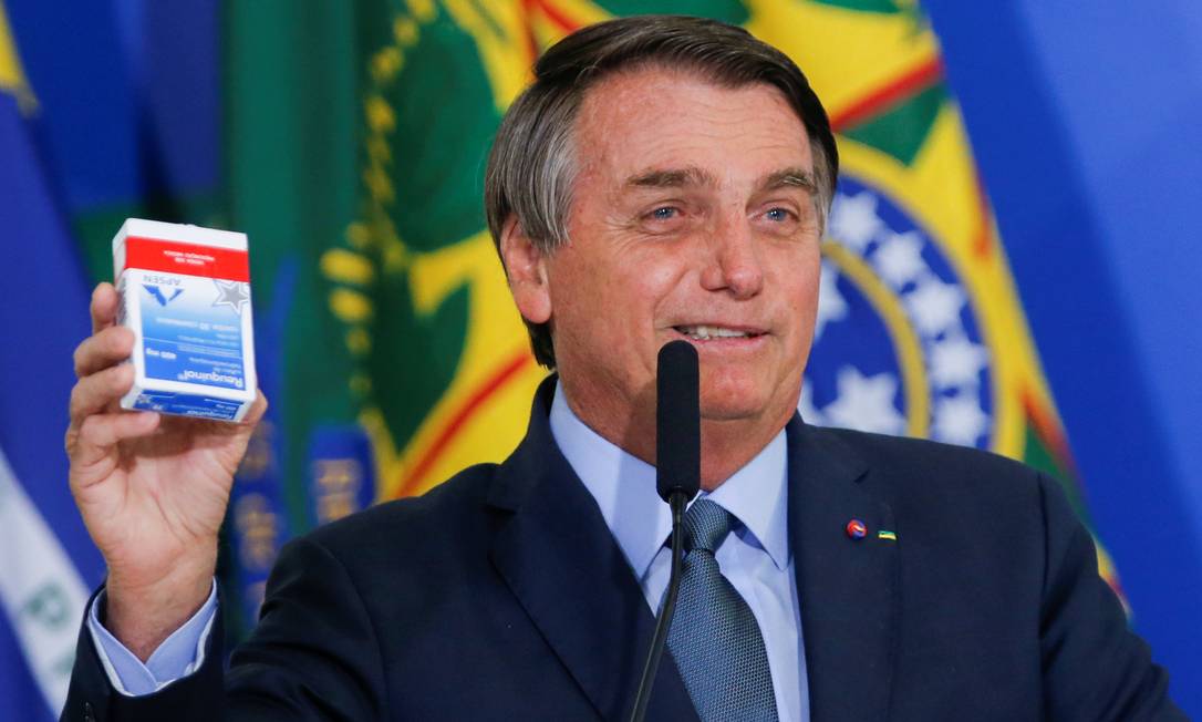 Presidente Jair Bolsonaro é um dos maiores incentivadores do uso da cloroquina para o tratamento da Covid-19